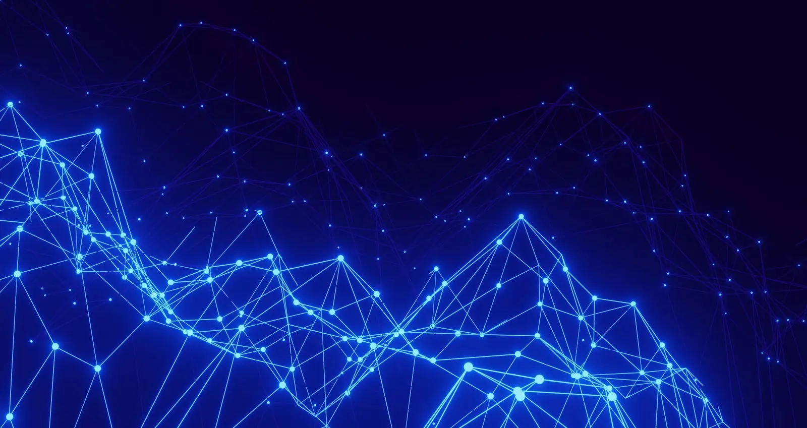 An abstract network of lines and dots